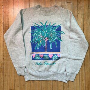 Unisex Gray Sweatshirt Palm Springs